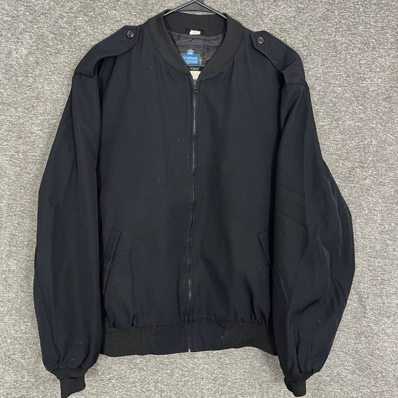 Neptune Garment Co. Officer Jacket Mens 50 Long Black Bomber Thinsulate‎ - Picture 1 of 9